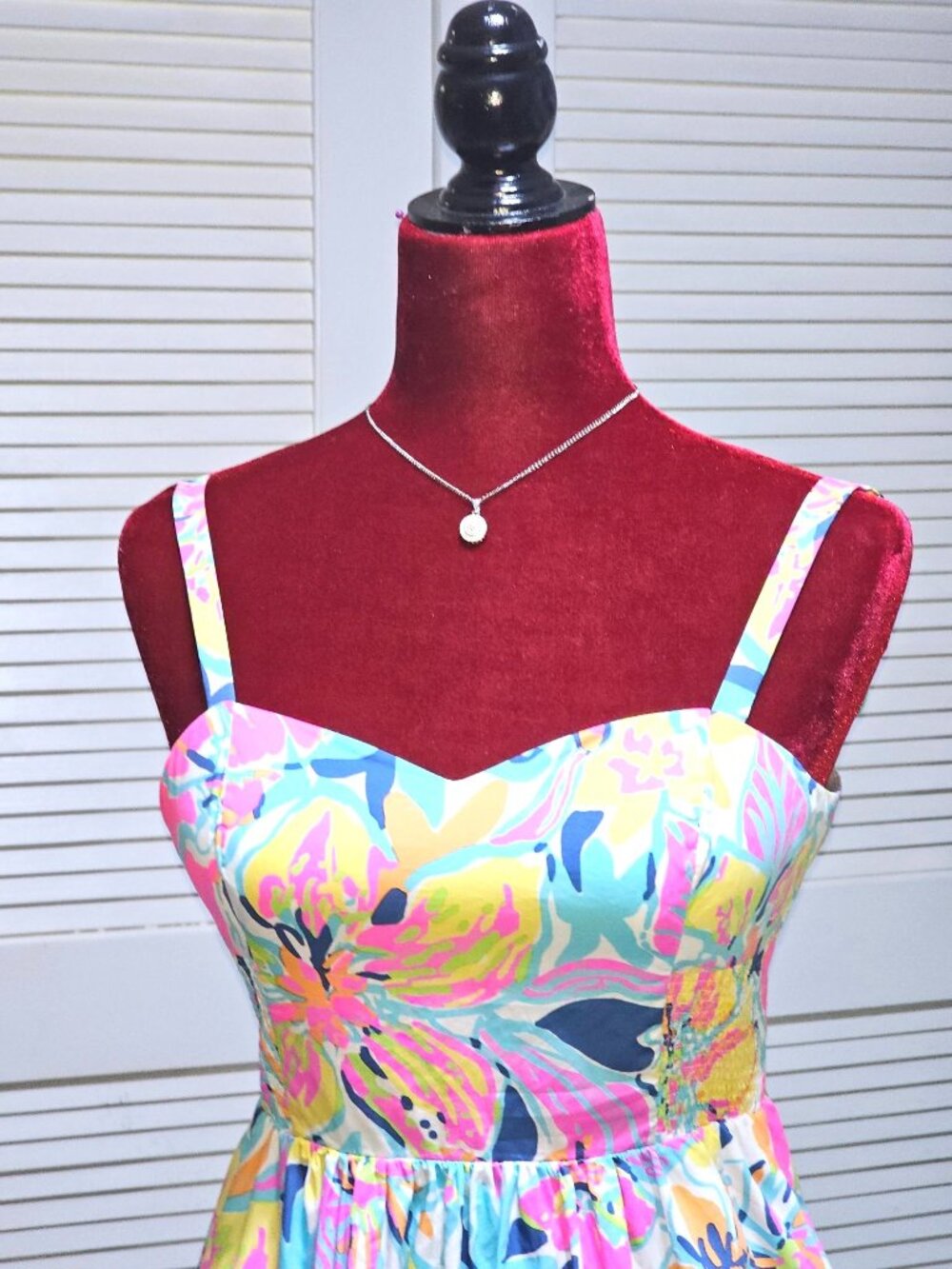 Lilly Pulitzer Women Christine Besame Mucho Poplin Fit & Flare Dress Sz 00 2442 - Picture 3 of 15